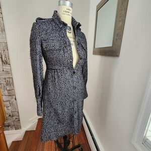 KARL LAGERFELD Monochrome Long Sleeve Coat Size S